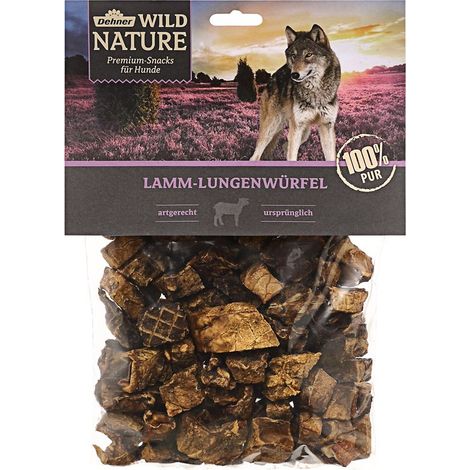 Dehner, Wild Nature - Snack per Cani, cubetti di polmone di Agnello, 200 g (1/3)