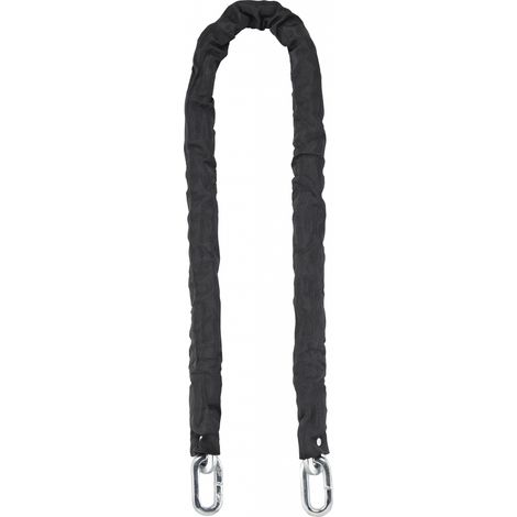 Catena d'acciaio cementato 10mm rivestita in nylon Loops, bici, moto, grate, cancelli, 1.2m, nero - THIRARD