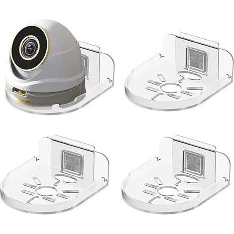 Support Caméra Mural Boîtier Surveillance - Plastiques Universels Supports Kit pour Caméra Dôme, Surveillance Intérieure, Sécurité Système Extérieur, avec Gestion des Câbles, 4pièces (1/5)