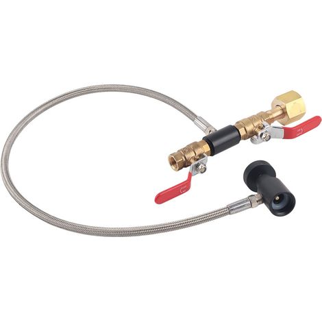 Adaptateur de remplissage de bouteille de dioxyde de carbone à filetage américain CGA-320 avec tuyau de remplissage pour Sodastream 24" / 36" Pro (1/5)