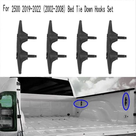 Ensemble de crochets d'arrimage pour benne de Dodge RAM 2500 2019-2022 (2002-2008)