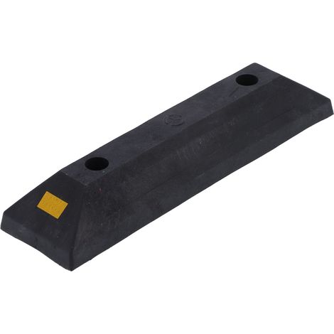 Butee de roue en caoutchouc pour parking, butoir de pneu avec bande jaune réfléchissante, stop roue garage, lot de chocs, protection véhicule. (1/5)