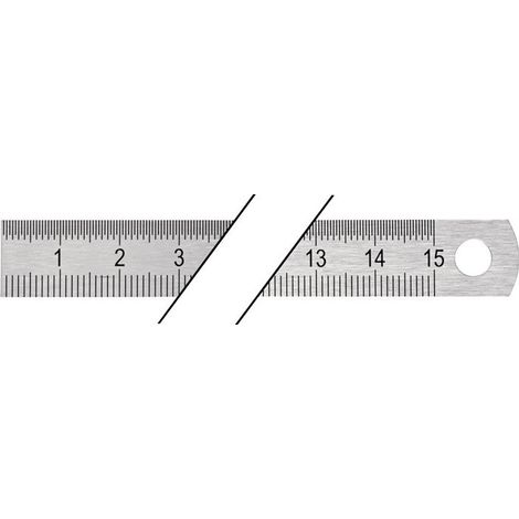 Règle en métal L.150mm acier flexible graduation g B -mm/1/2mm