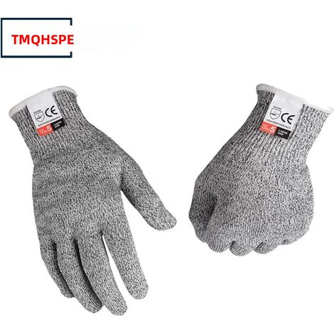 (1 paire, petite taille) Gants de cuisine résistants aux coupures de niveau 5, matériau HPPE, résistants aux rayures. (1/5)