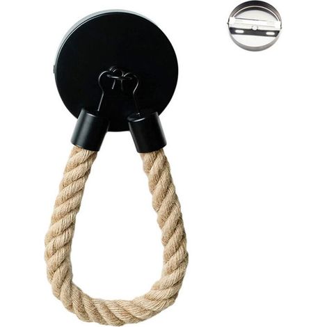 Porte Papier Toilette sans Perçage, Vintage Porte Rouleau Papier Toilette, Noir Mat Support Papier Toilette pour Salle de Bain et WC (1/4)