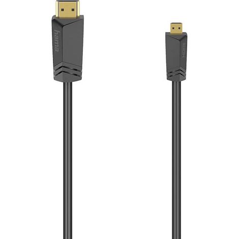 Hama kabel hdmi high speed typ a d 4k 18 gbits 15 m schwarz