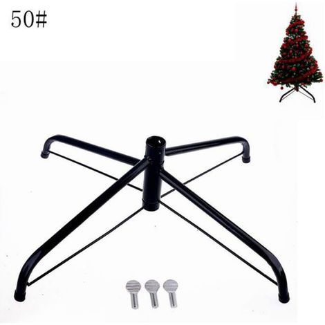 1 Support de base de sapin de Noël, fer pliable 50cm, tronc 22mm, décoration intérieur (1/5)