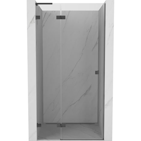 Mexen Lunar L porte de douche battante gauche 110 cm, transparent, gris canon brossé - 834L-110-000-66-00-L (1/5)