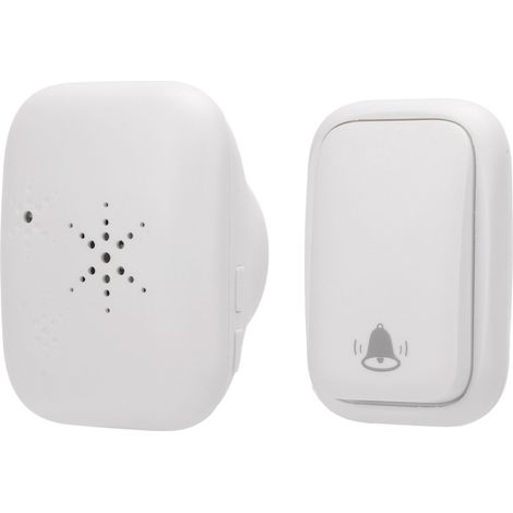 Sonnette sans fil auto-alimentée, étanche, longue portée, 38 mélodies, motif flocon de neige blanc, pour la maison et le commerce (1/5)