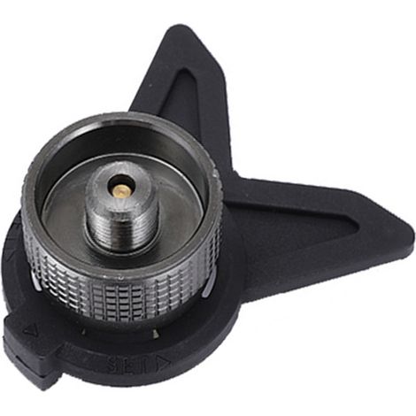 Adaptateur pour cartouche de butane avec support, multifonctionnel, pour réchaud à gaz, barbecue et camping. (1/5)