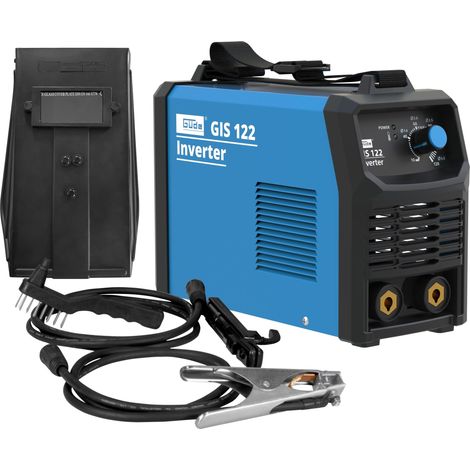 Poste à souder onduleur GIS 122 (230 V, puissance à vide 16,7 W, puissance d'alimentation max. 3,6 kVA, plage de régulation du courant de soudage, avec porte-électrodes, pince de masse, marteau à (1/5)