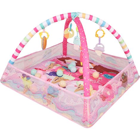 Tapis d'éveil carré pour bébé, motif bonbons, multifonctionnel, en plastique sûr et pliable, idéal pour la maison et l'extérieur. (1/5)