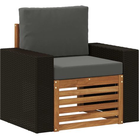 Maison Exclusive - Outdoor Mittelsofa Massivholz Akazie Natur