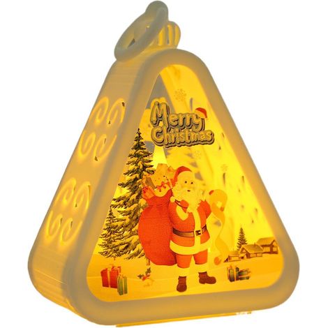 Dekorative Weihnachtsnachtlichter, gemütliche Lichter im Stil des Weihnachtsmanns, weiß. (1/2)