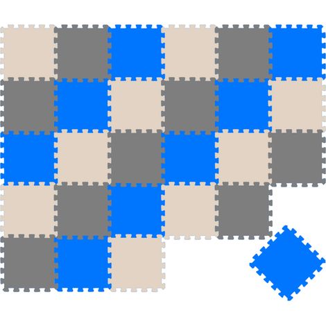 27 Teile Baby Kinder Puzzlematte ab Null - 30x30 Puzzle Spielmatte Krabbelmatte