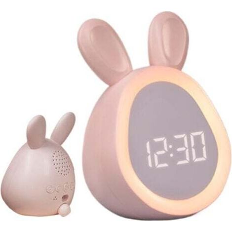 Réveil à Vibreur LED - Horloge Miroir avec Charge USB - pour Gros Dormeurs ou Malentendants - avec Secoueur - Chargeur de Téléphone - Variateur