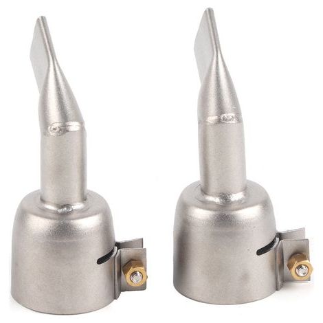 120-degree flat welding gun nozzle, stainless steel, hot air, plastic welding torch accessories, 2 pieces (1/5)