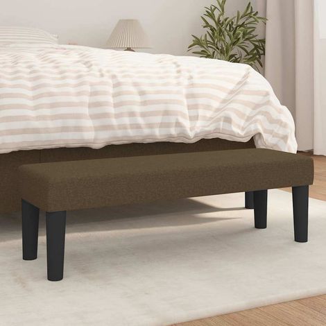 vidaXL Banc Marron foncé 100x30x30 cm Tissu (1/5)