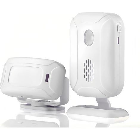 Sonnette de porte extérieure rechargeable avec détecteur de mouvement infrarouge, idéale pour les personnes âgées et les aidants.-AquaForge (1/5)
