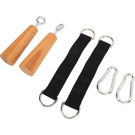 Poignées de traction en bois pour musculation des doigts, accessoires de fitness pour la maison et le haut du corps. (1/5)