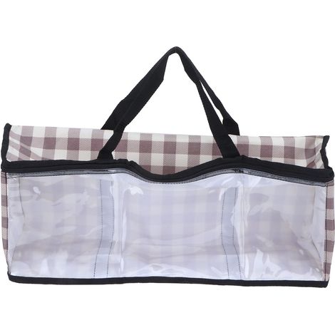 Sac de rangement transparent grande capacité en PVC anti-poussière pour voyages, résidences étudiantes, camping, etc. (1/5)