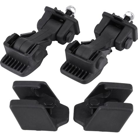 2 Sätze Sicherheitsverriegelungen und Motorhaubenhalterungen für Jeep Wrangler TJ 97-06 55176636AD 55395652AC (1/5)