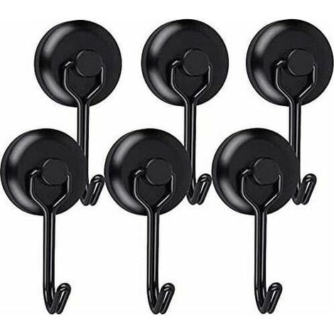 Hook Magnetic Powerful Hook Magnetique Frigo Black Neodymium Pivot Magnet Hook Magnetic Hooks Magnetic Magnetic for Kitchen Torchon Panel 6pc T-Audace (1/4)