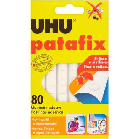 Gomma adesiva Uhu patafix removibile riutilizzabile confezione da 80 gommini (1/5)