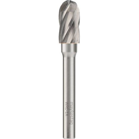 Fraise Rotative HM Tige Cylindrique Forme Boule - Aluminium D. 8 x Lt. 65 x Lu. 20 x Q. 6 mm - Diamwood
