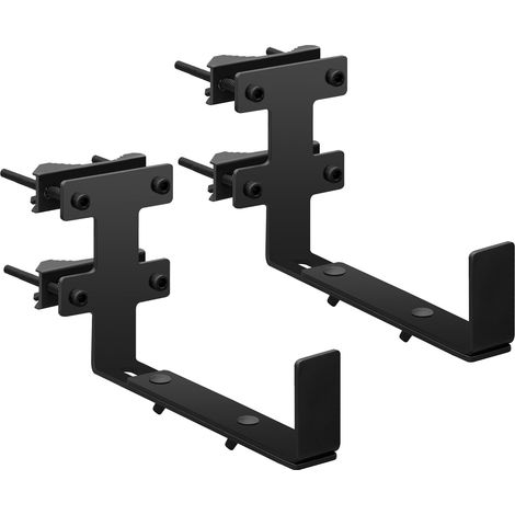 Lot de 2 supports de jardinière circulaires et carrés, réglables pour terrasse, jardin, clôture, pergola, balcon (1/5)