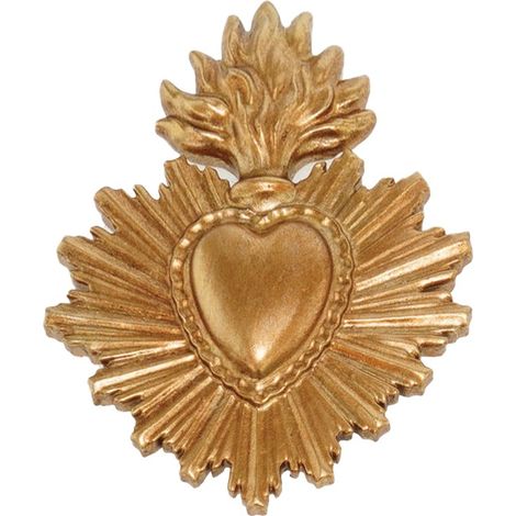 Aimant coeur Ex-voto doré en résine (1/5)