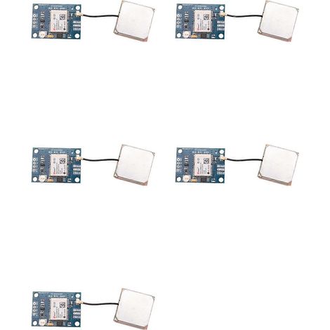 5 módulos GPS GY-NEO-8M NEO-8M NEO8MV2 con EEPROM de control de vuelo, antena grande MWC APM2.5 para Arduino (1/5)