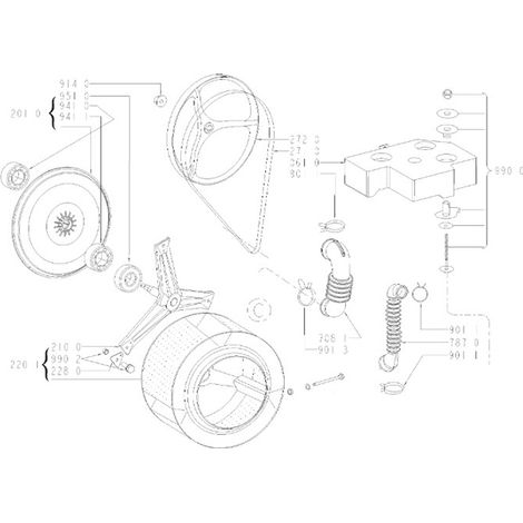 Flasque complète avec roulement pour lave-linge – Compatible WHIRLPOOL – Installation facile – 481246448165