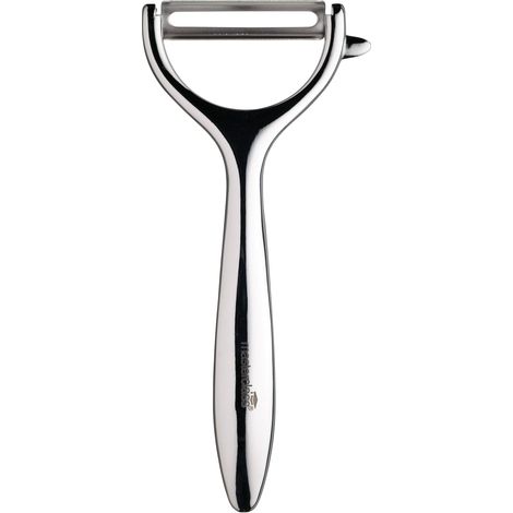 MasterClass Pelapatate 'Y', pelaverdure in acciaio inox per cucina con lama girevole e impugnatura ergonomica, lavabile in lavastoviglie, argento (1/4)