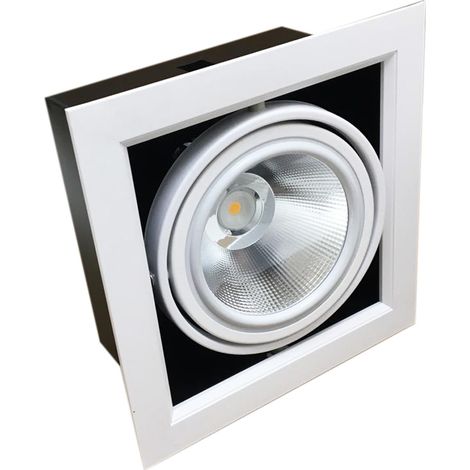 Portafaretto ghiera AR111 Orientabile 20w Completa di 1 Faretto F99-AR111-L78Luce Calda 3000k (1/4)