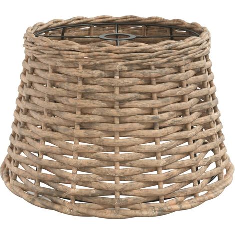 Abat-jour de plafonnier marron Ø38x23 cm osier