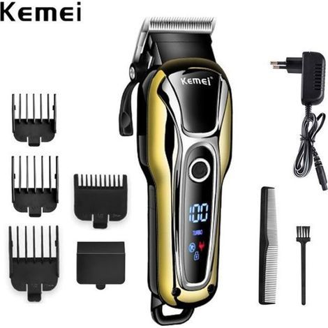 amélioré LCD USB Rechargeable tondeuse à cheveux chauve électrique sans fil rasoir tondeuse 0mm hommes barbier machine de coupe d-Ywey (1/5)