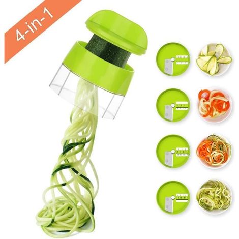 Coupe légume Spiralizer Spaghetti légume 4en1 Spirale de Légumes Trancheuse (1/4)
