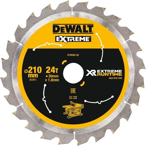 DeWALT - Sägeblatt Holz, 210x30 mm, 24 Zähne DT99565