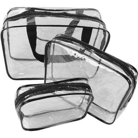 Trousse de maquillage transparente en PVC imperméable et grande capacité, sac de voyage portable