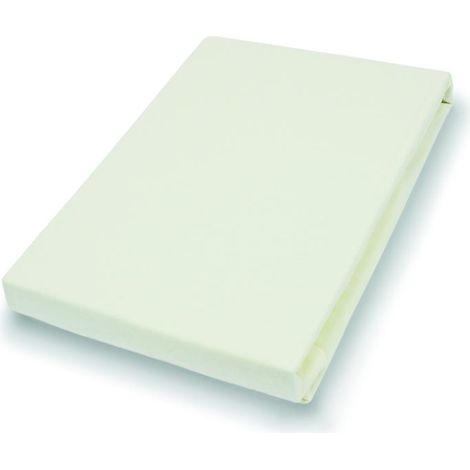 Vario Jersey-Spannbetttuch ecru, 190 x 200 cm Spannbettlaken