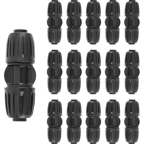15-teiliges Set aus 1/2-Zoll-Schlauchverbindern mit Widerhaken für 16-mm-Bewässerungsschläuche – Anschlüsse für Tropfbewässerungssysteme (1/5)