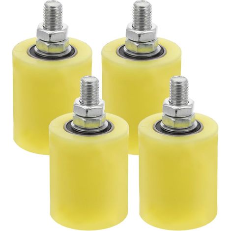 Set mit 4 rostbeständigen Nylonrollen – Geräuschlose Führung für Schiebetore oder elektrische Garagentore
