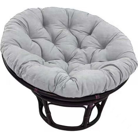 pair (Gris) Coussin de siège épaissi imperméable, coussin de chaise rond de diamètre 40 x 40 cm, coussin de balançoire suspendu intérieur/extérieur