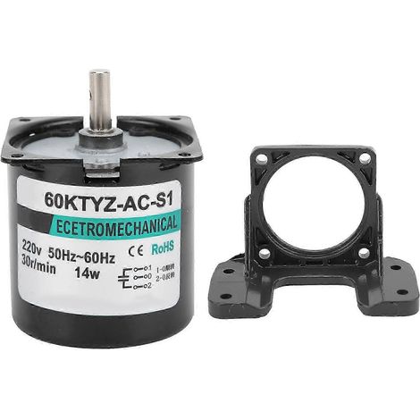 14-W-Wechselstrom-Synchronmotor, 2-Wege, hohes Torsionsmoment, Permanentmagnet, zentrale Wellenlagerung XD60KTYZ (30 U/min, AC220V) (1/5)