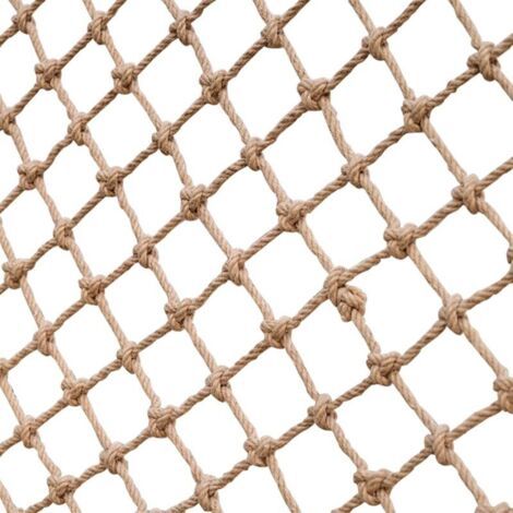 1 x 1m Filet Protection Chanvre Filet en Corde de Chanvre for Enfants Cloison de Séparation Bâche de Protection Escalade en Plein Air Hamac Balançoire