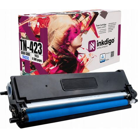 Toner Inkdigo TN423C compatibile con Brother DCP-L8410CDN HL-L8260CDW, certificato TÜV. (1/5)