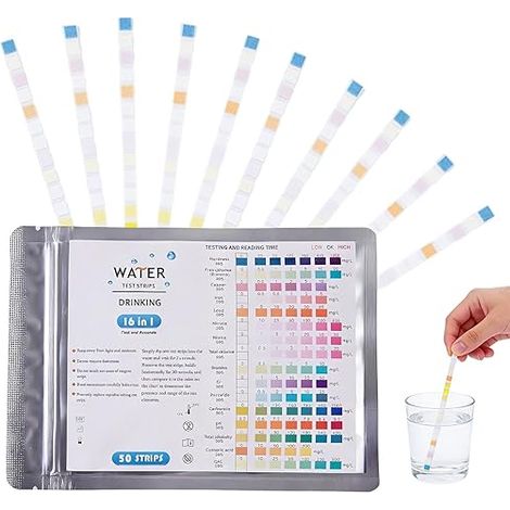 Testeur d'eau potable,Bandelettes de Test pour l'Eau Potable,Mesure de la dureté de l'eau,Testeur pour Analyse de la Qualité de l'Eau du Robinet (1/5)