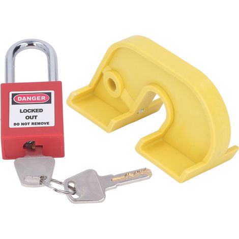 Cadenas de Sécurité pour Disjoncteur 38mm, Antivol avec 2 Clés, Haute Résistance aux Intempéries et à l'Usure (1/5)