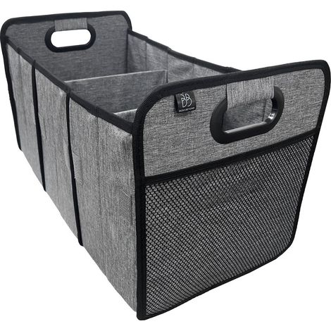 Faltbarer Textilkorb mit 3 Fächern, BOX & BEYOND, grau, L. 50 x T. 27,5 x H. 28 cm BOX & BEYOND (1/5)
